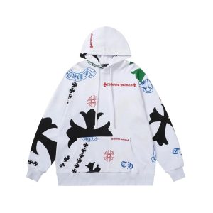 Chrome Hearts Street Style Printed White Hoodie