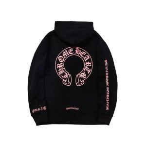 Chrome Hearts Black Pink Print Hoodie