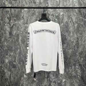 Chrome Hearts White Long Sleeve Cotton T-Shirt