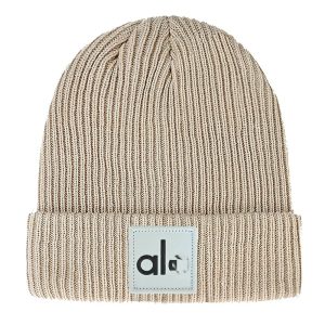 Alo Ribbed Knit Beanie Hat – Beige