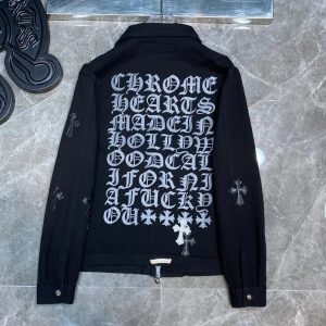 Chrome Hearts Black Gothic Cross Jacket