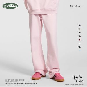 Chaokexi Women's Pink Wide Leg Casual Sweatpants