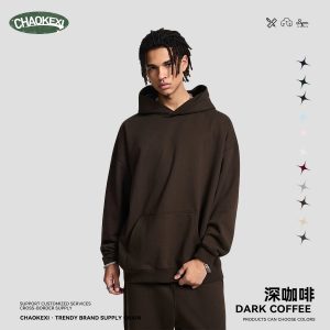 Chaokexi Men’s Dark Brown Pullover Hoodie Sweatshirt