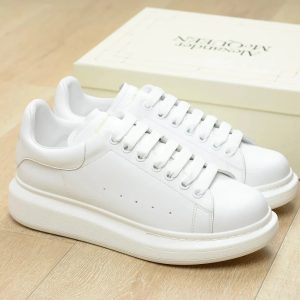 Alexander Wang White Leather Platform Low Top Sneakers