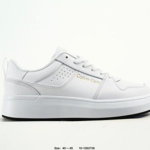 Calvin Klein White Leather Casual Sneakers Low Top Shoes