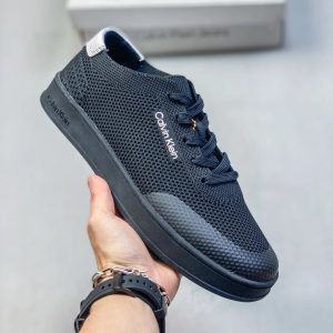 Calvin Klein Black Knit Casual Sneakers