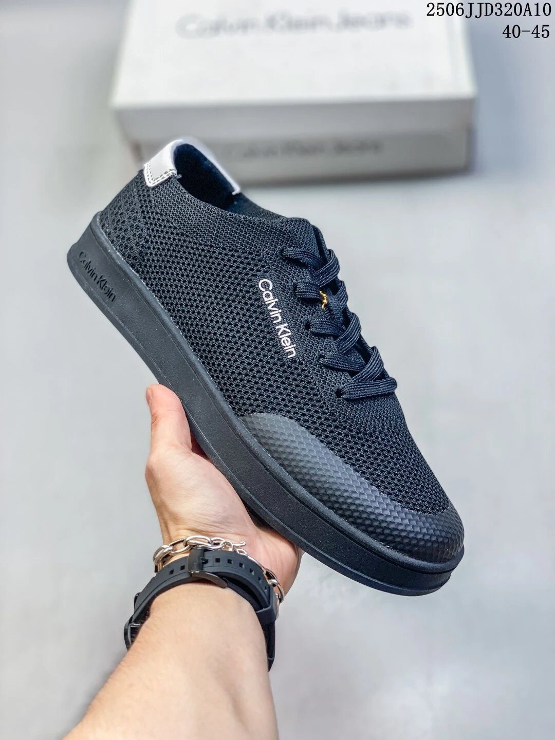 Calvin Klein Black Knit Casual Sneakers - Buy at OopBuy