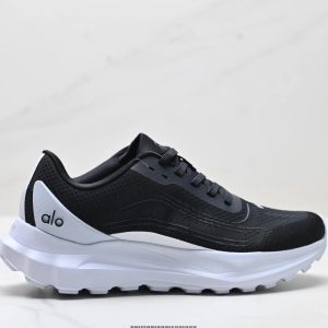 Alo Black Mesh Running Sneakers Lightweight Casual Shoes
