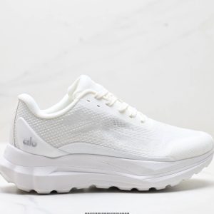 Alo White Mesh Running Shoes Lightweight Cushioned Sneakers