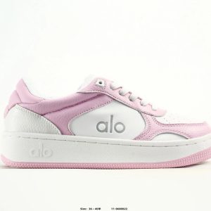 Alo Pink White Low Top Casual Sneakers Women