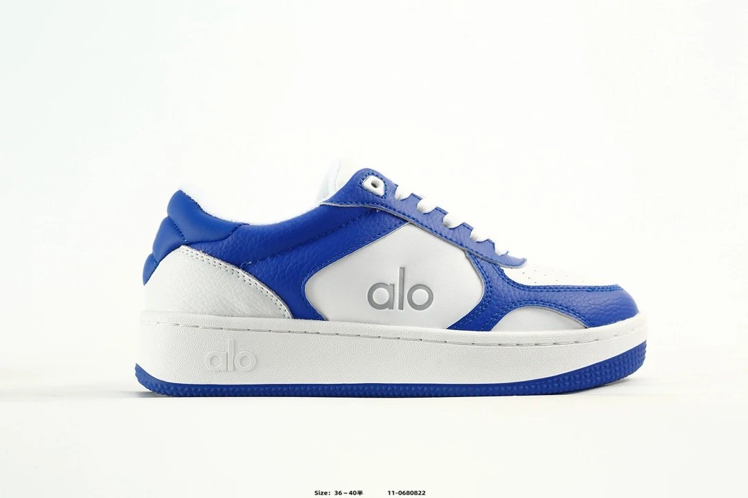 Alo Blue White Low Top Lace Up Casual Sneakers - Buy at OopBuy