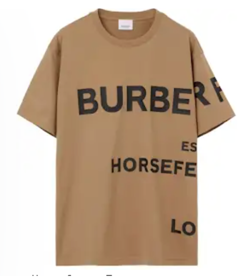 Burberry Burberry Beige Graphic Print Crew Neck Cotton T-Shirt - Buy at OopBuy