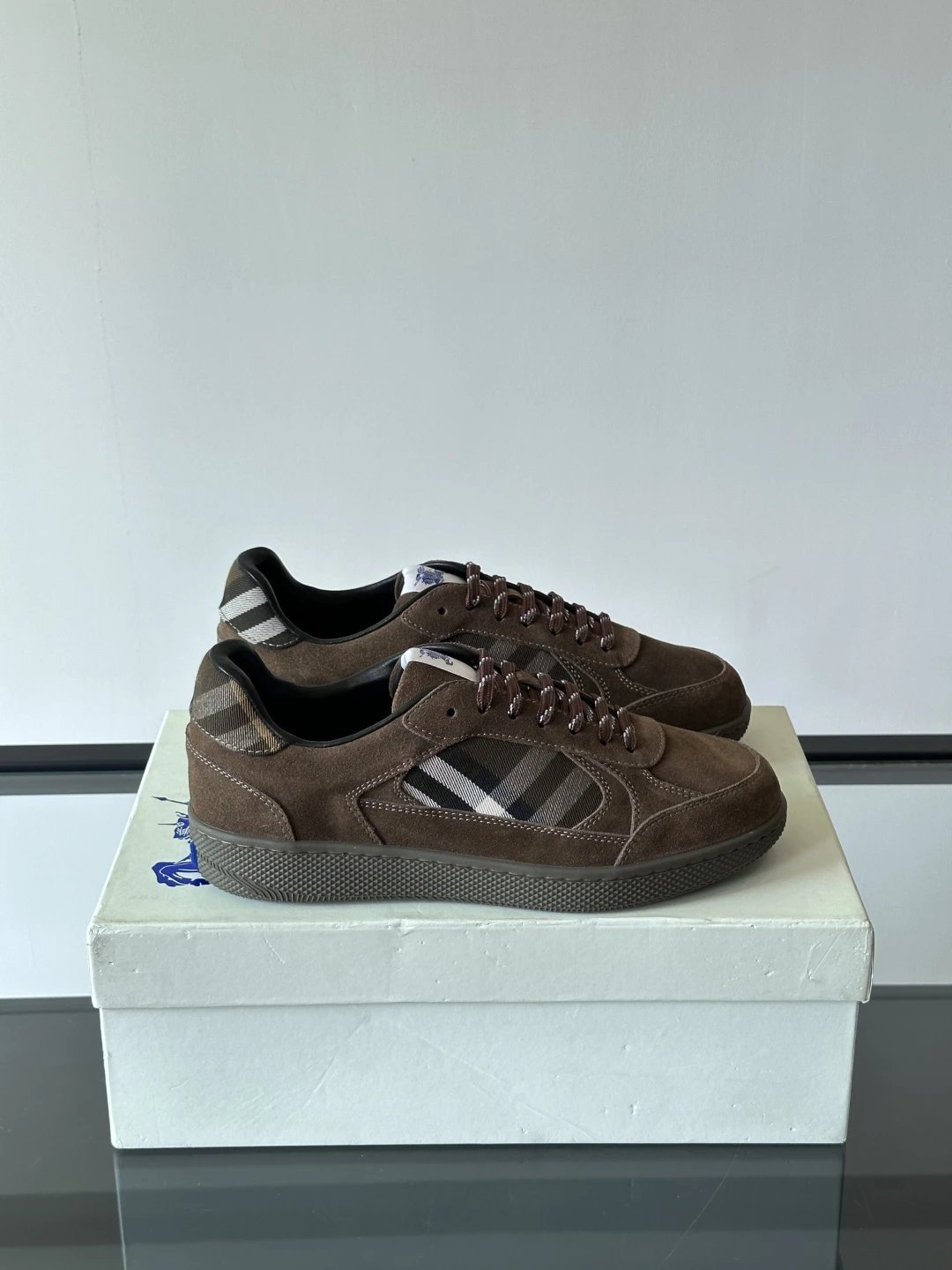 Burberry Burberry Brown Check Panel Low Top Sneakers - Buy at OopBuy