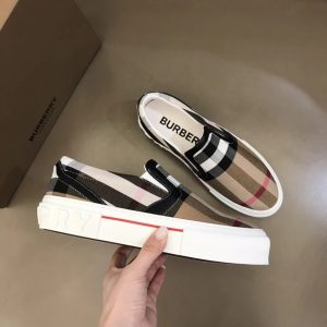 Burberry Check Canvas Low Top Platform Sneakers