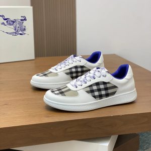 Burberry Men’s Check Panel Low Top Casual Fashion Sneakers