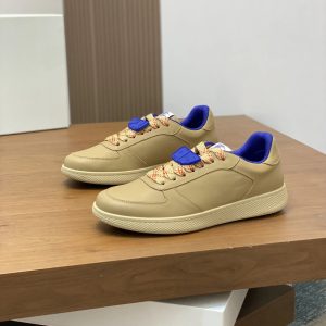 Burberry Beige Low Top Sneakers Colorful Lace Casual Shoes