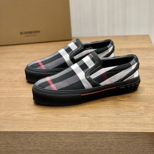 Burberry Check Slip-On Sneakers Casual Canvas Shoes