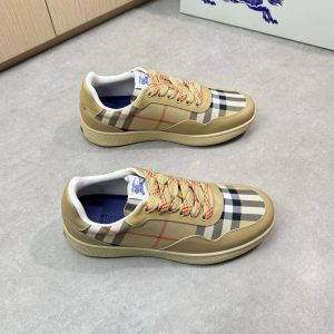 Burberry Vintage Check Beige Low Top Lace Up Sneakers