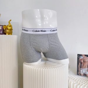 Calvin Klein Men's Gray Logo Waistband Boxer Briefs