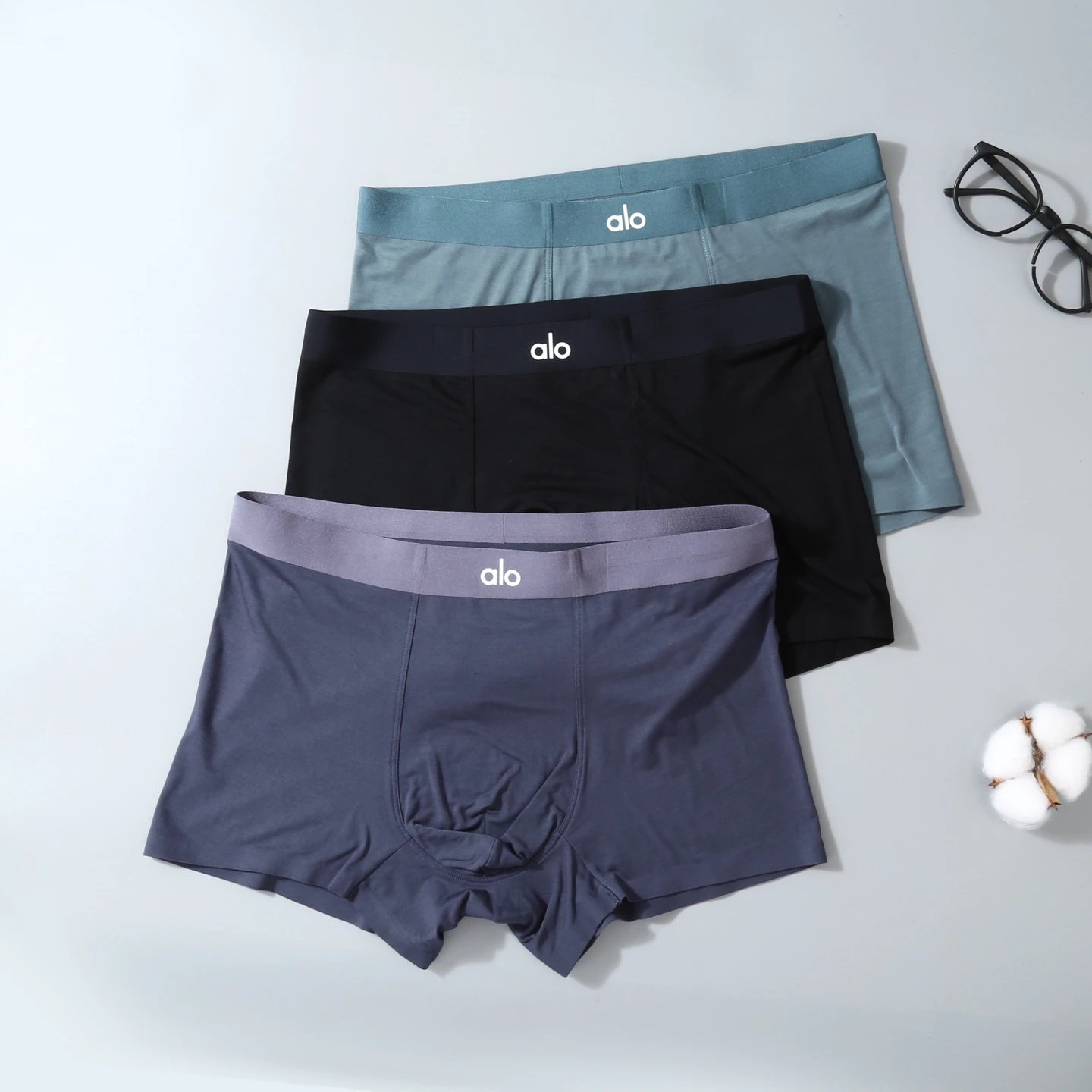 Alo Men's Stretch Boxer Briefs 3-Pack Soft Cotton Underwear - Buy at OopBuy
